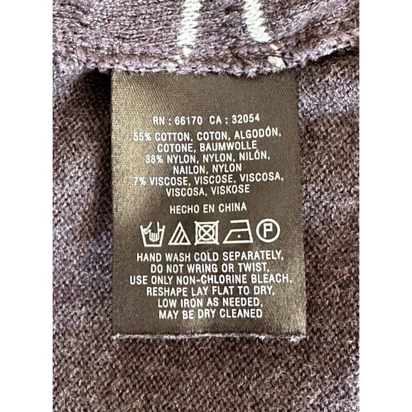 Anthropologie Sparrow Brown Scalloped 3/4-Sleeve Snap Closure Cardigan Sz M - Picture 10 of 12